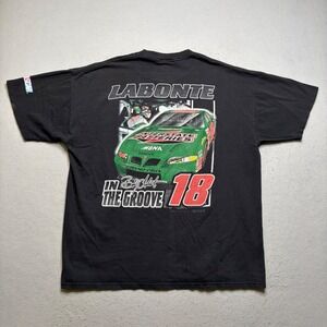 Competitors View NASCAR T-Shirt Mens XL Black Bobby Labonte #18 2001 Y2K Graphic